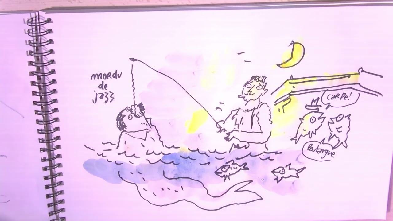 Joann Sfar dessine en live avec ses musiciens à l'ECUJE