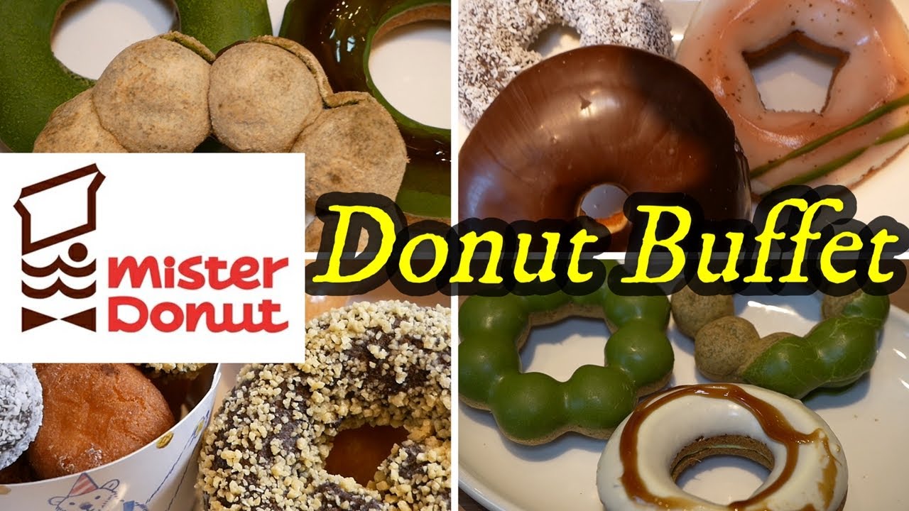 Trying ALL Of The 51 Menu Items At Mister Donut Buffet. Matcha mochi, pies, muffins & chopped breads