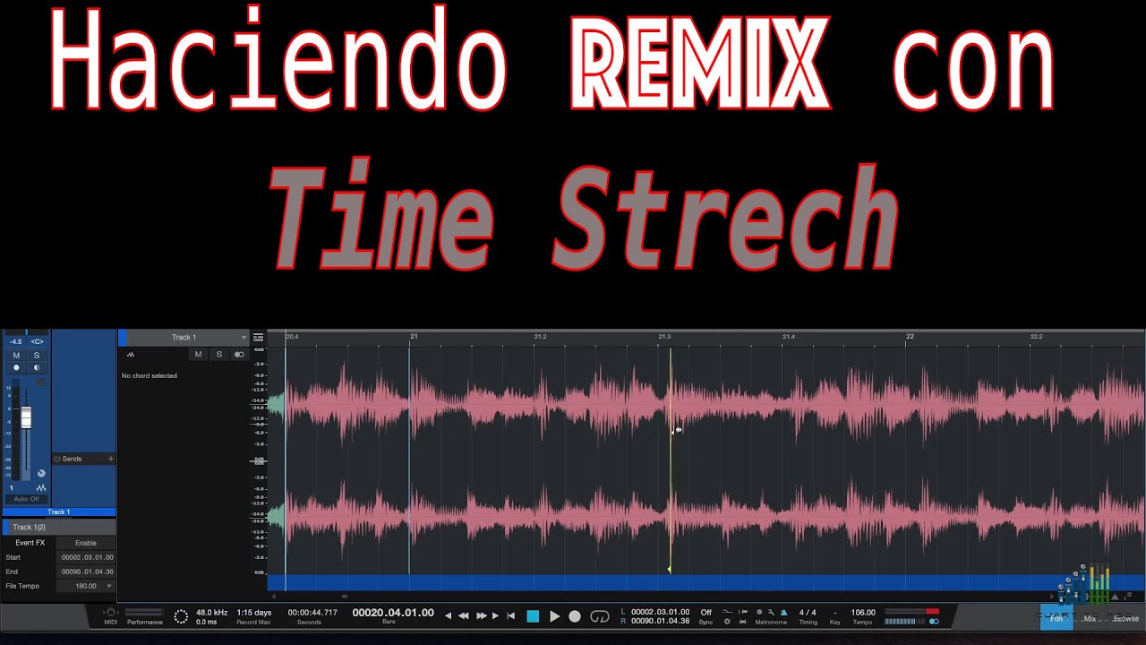Haciendo Remix con Time Strech de Studio One