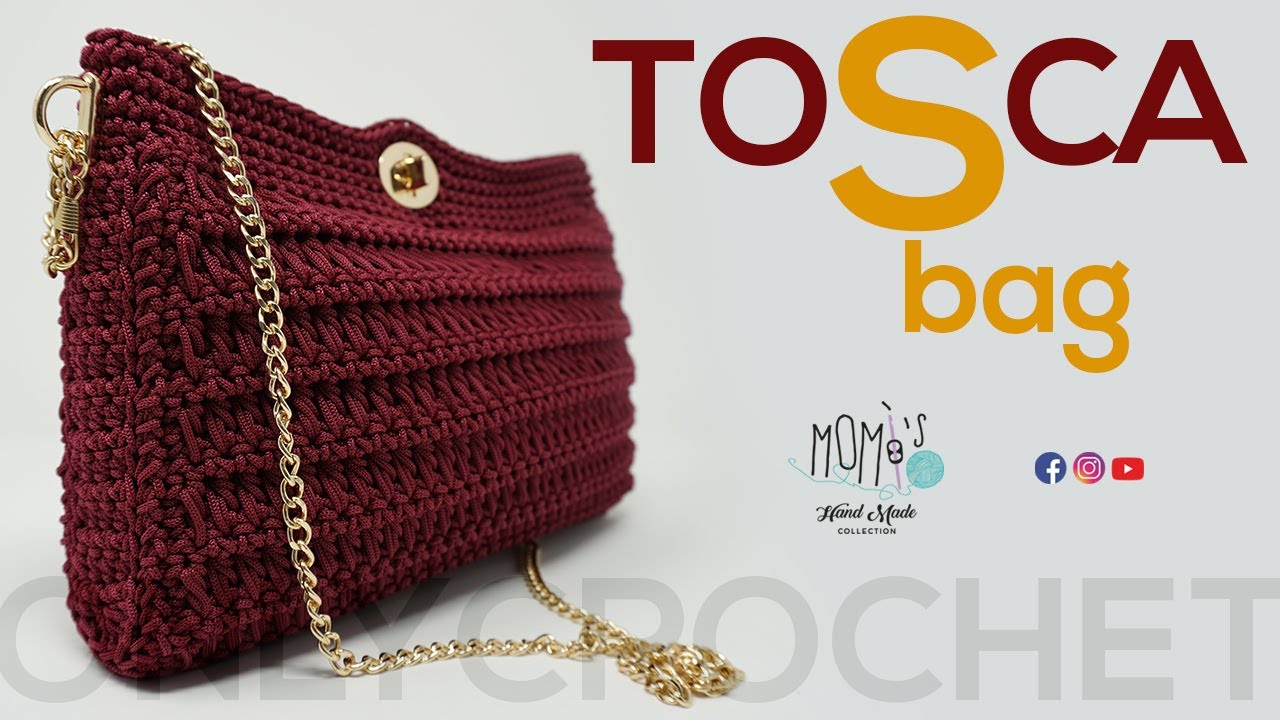 TUTORIAL BORSA UNCINETTO - TOSCA - PUNTO CONO || EASY CROCHET BAG - CROCHET CONE STITCH 🌻 Momì's 🌻