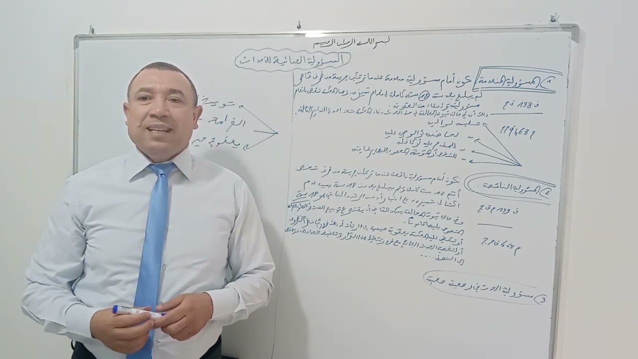محاضرات في القانون الجنائي العام . حصة اليوم: المسؤولية الجنائية للأحداث.