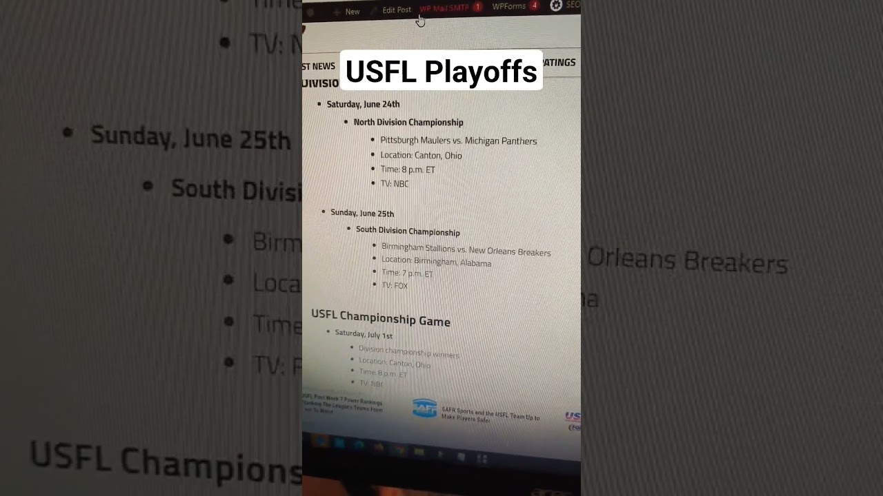 USFL playoffs teams are set! #usfl #usflnews #usflplayoffs