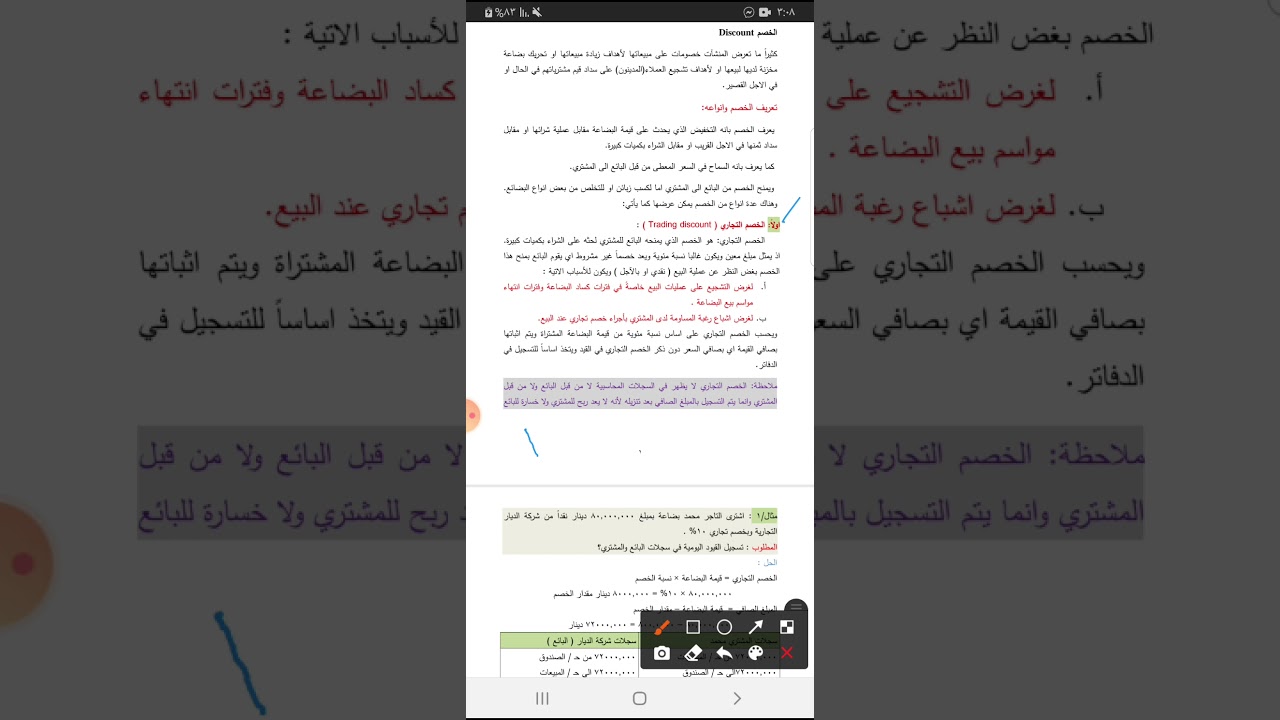 محاسبة ماليه _ الخصم