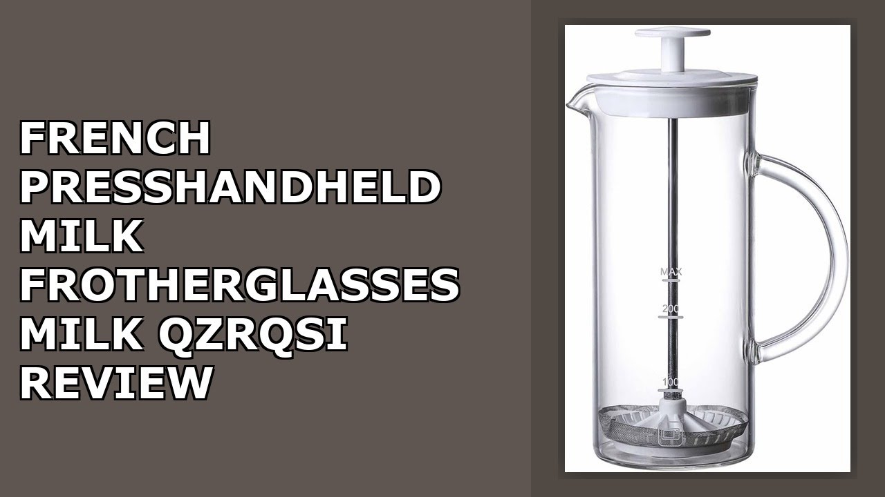 French Press，Handheld Milk Frother,Glasses Milk Foam Maker,Warm & Cold Milk,480ML,High Review