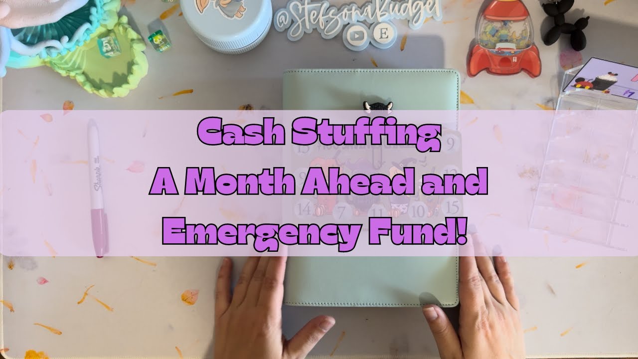 Cash Stuffing to Save for a Month Ahead and Emergency Fund! Another surprise finish!