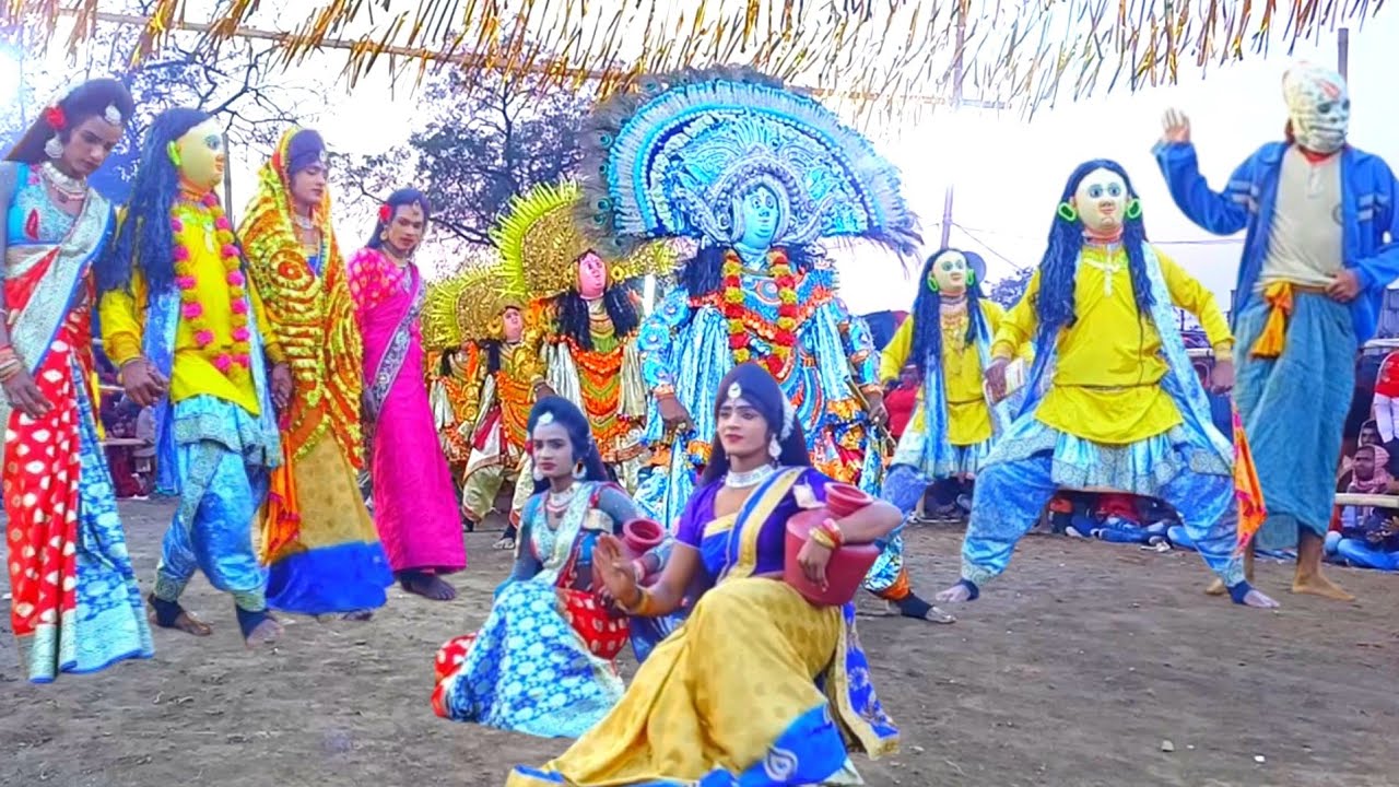 সকাল সকাল দর্শকে বিহাটাই হাঁসাই দিল/Cho nach/Royal chhau academy/Sukhen daktar chhau nach