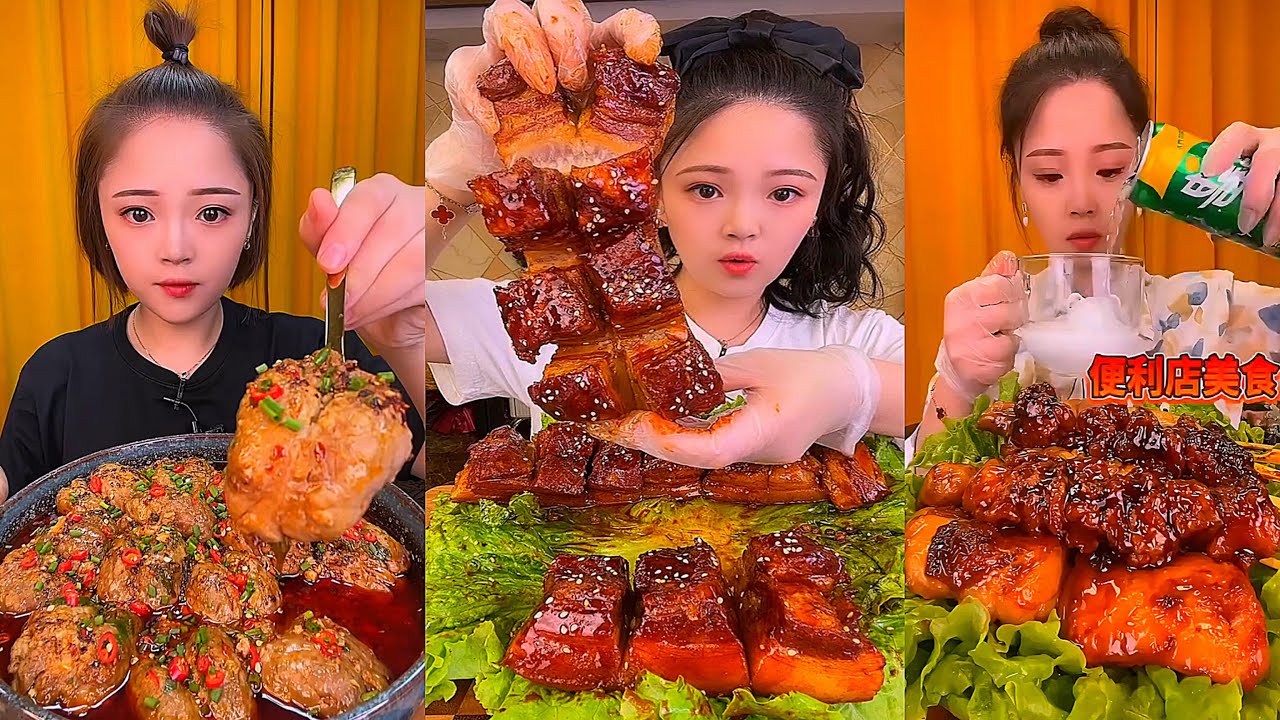 Real Mukbang :) spicy Pork Bellly Soothing Sounds While Enjoying Delicious 먹방 모음이 팅쇼 리얼 사운드 #1295