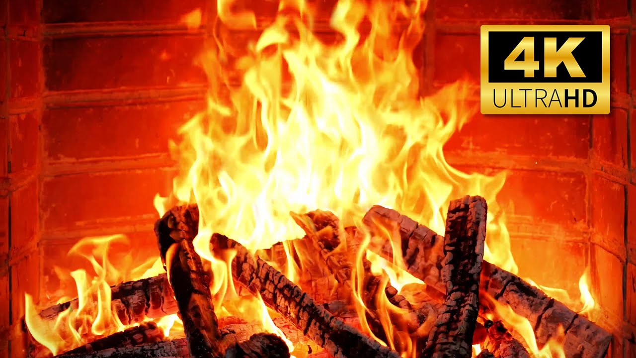 🔥 Cozy Crackling Fireplace 🔥 Burning Logs & Fire Sounds for Relaxing Christmas Ambience (4K UHD)