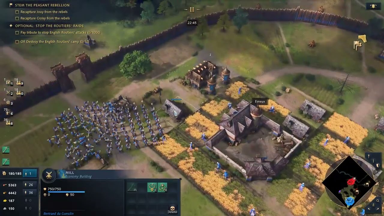 AOE4 Hundred Years War: France in Chaos | Tumpas Pemberontak & Pasukan Raja Charles