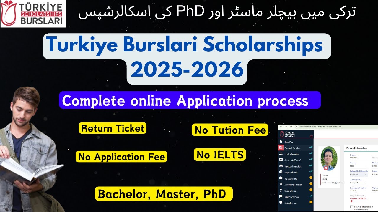How to apply for Turkey Burslari Scholarship 2025| Online Application Process | No IELTS | Ms,BS,PhD