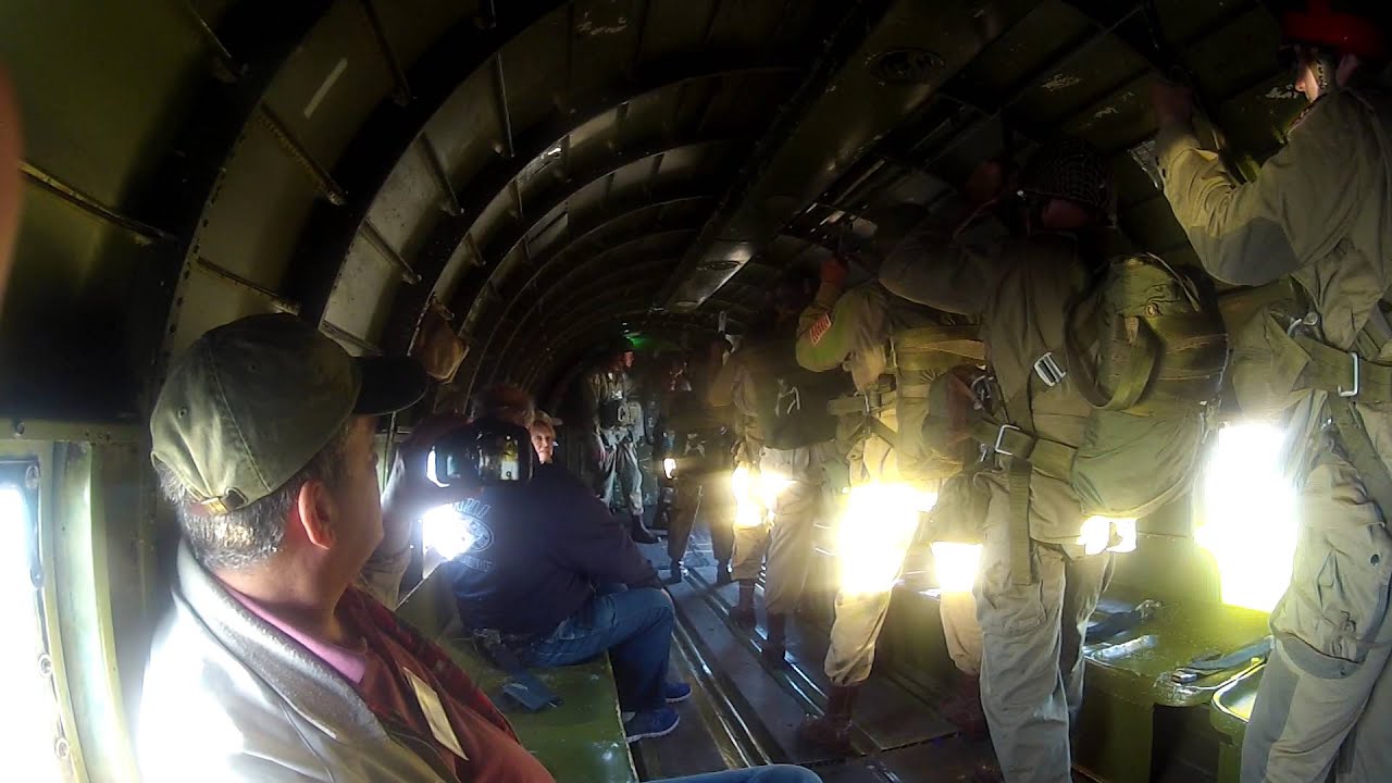 WWII Airborne Jump from C-47 - As Real As It Gets!