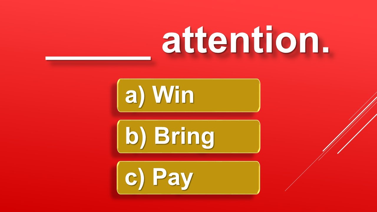 Collocations | English Vocabulary Test