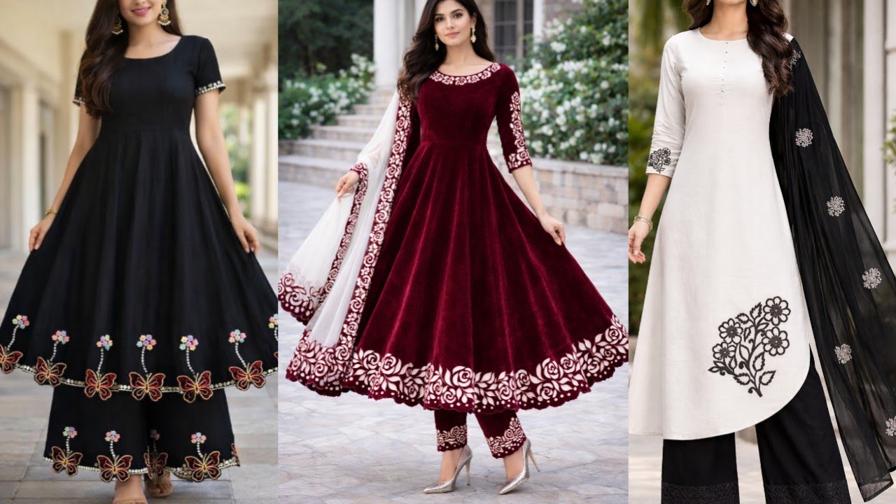 3+ Kurta Trouser Cutwork designs With Designer Dupatta ✨ Embroidery Dress design With Sewing Machine