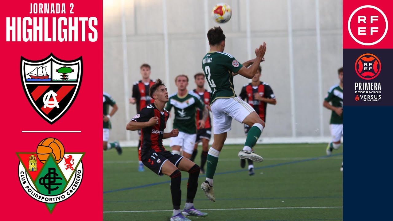 Resumen #PrimeraFederación | Arenas Club 2-2 CP Cacereño | Jornada 2 | Temporada 2025/26