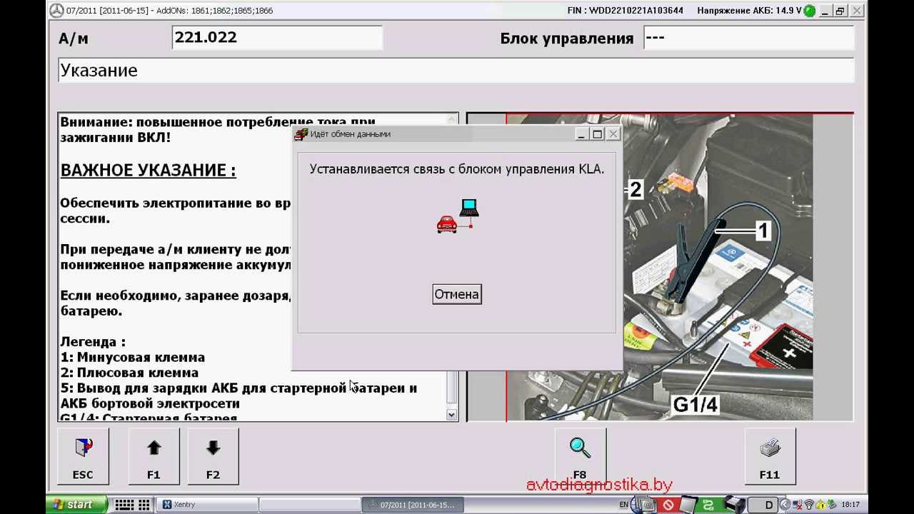 Mercedes DAS/XENTRY - для диагностирования автомобилей концерна MERCEDES-BENZ (пример W221)