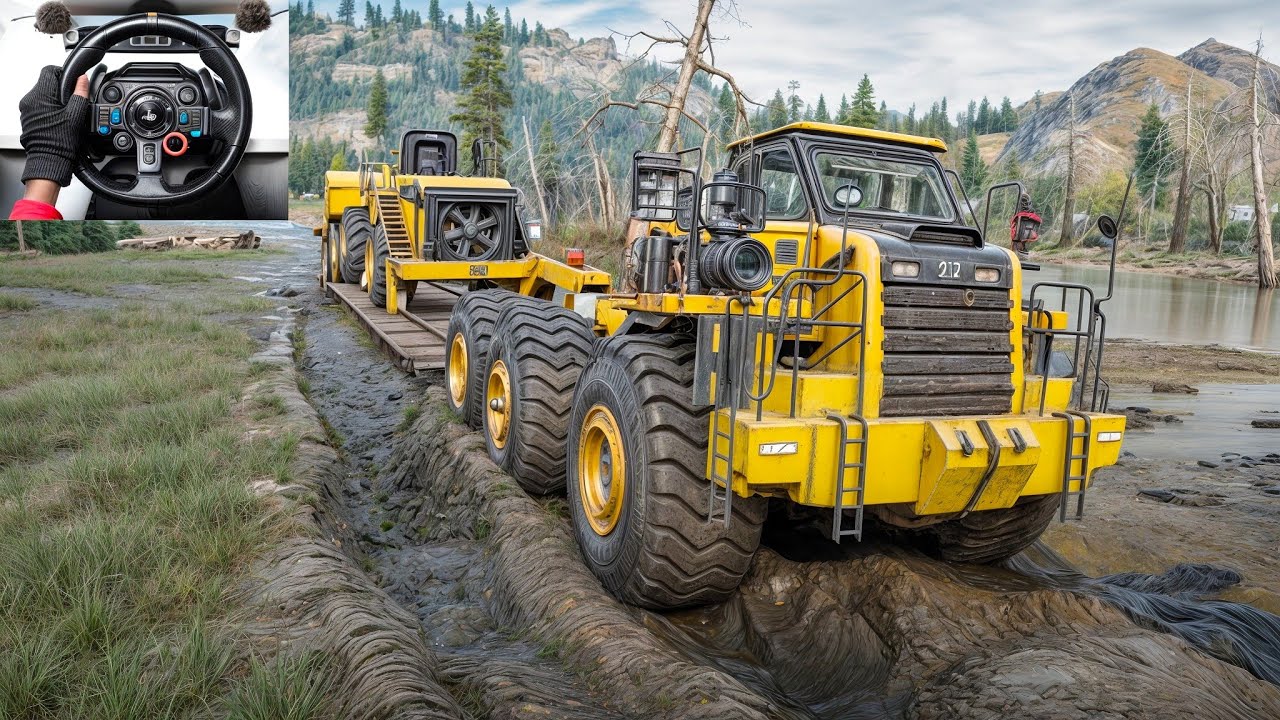 SnowRunner - Transporting a Oversized Truck Load With Z2 ZllZ 770 Coalminer | Logitech G29 Gameplay
