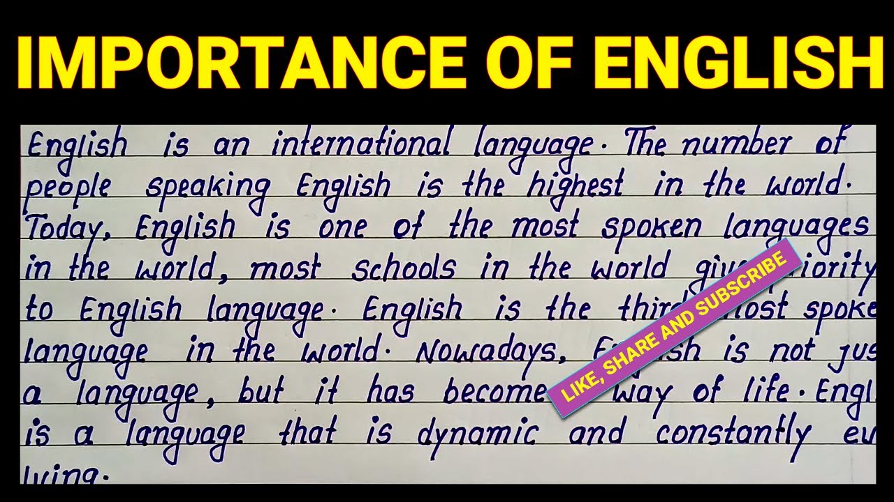 Write English Essay on Importance of English Language | Best English Essay on Importance of English