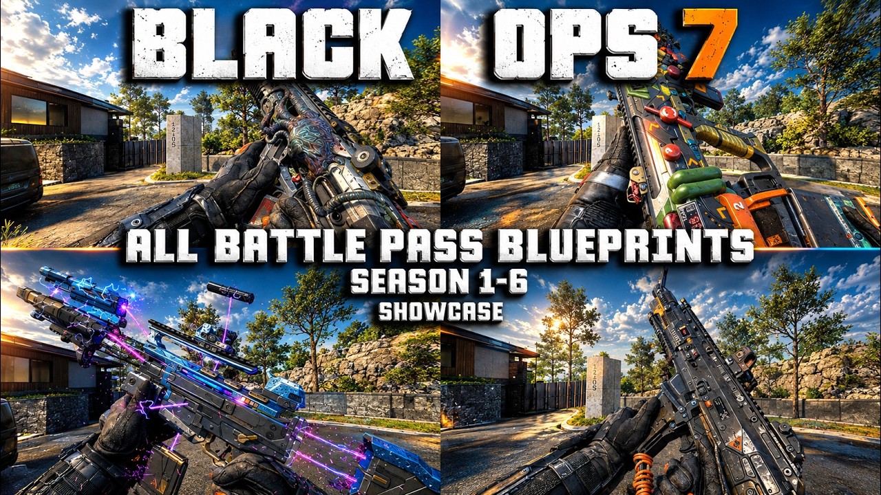 CALL OF DUTY BLACK OPS 7 : ALL SEASON 1-6 BATTLEPASS BLUEPRINT SHOWCASE 4K