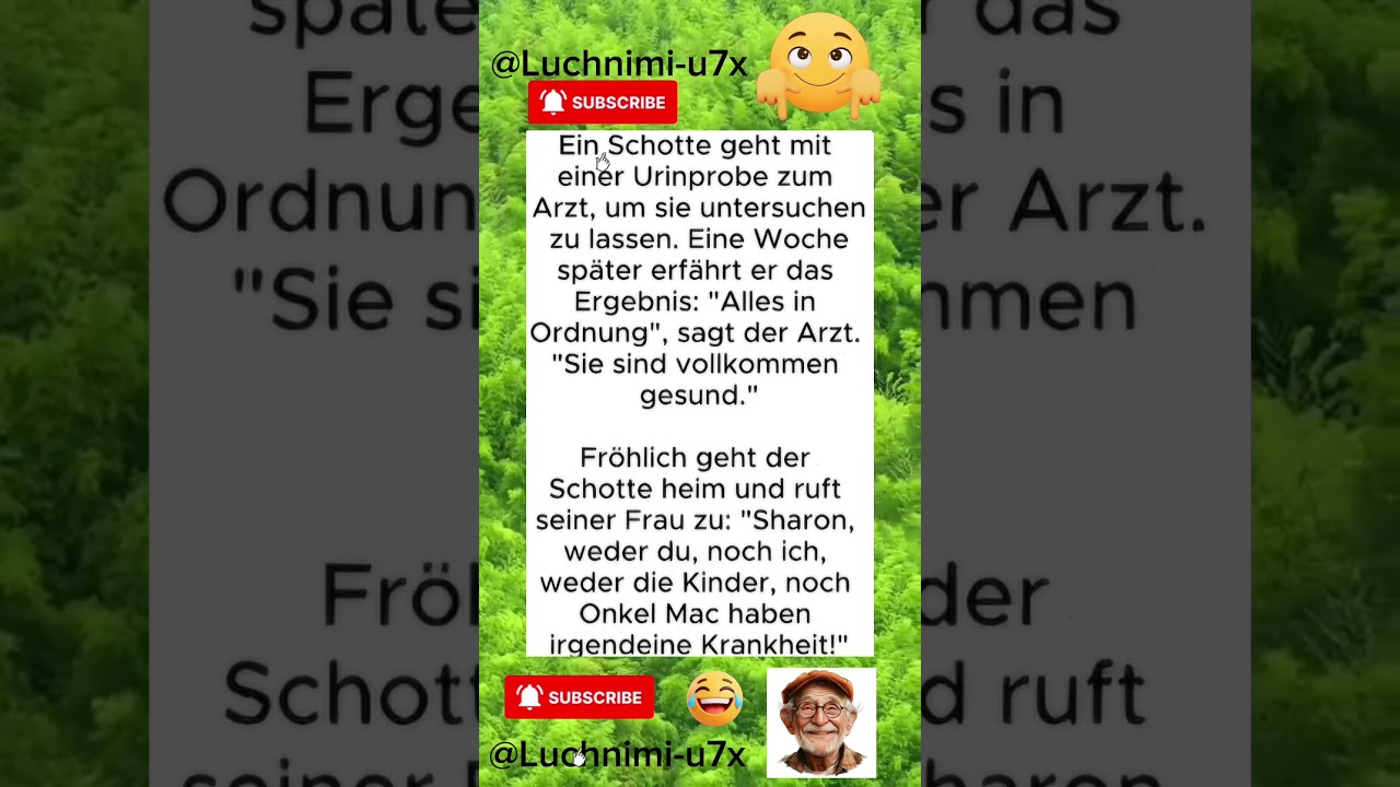 Schotte bringt Urinprobe - und testet gleich die ganze Familie! 