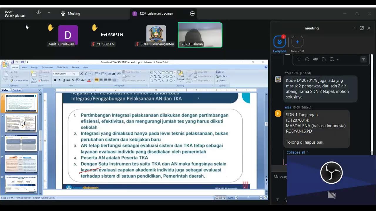 Bimtek Pendampingan Proktor TKA