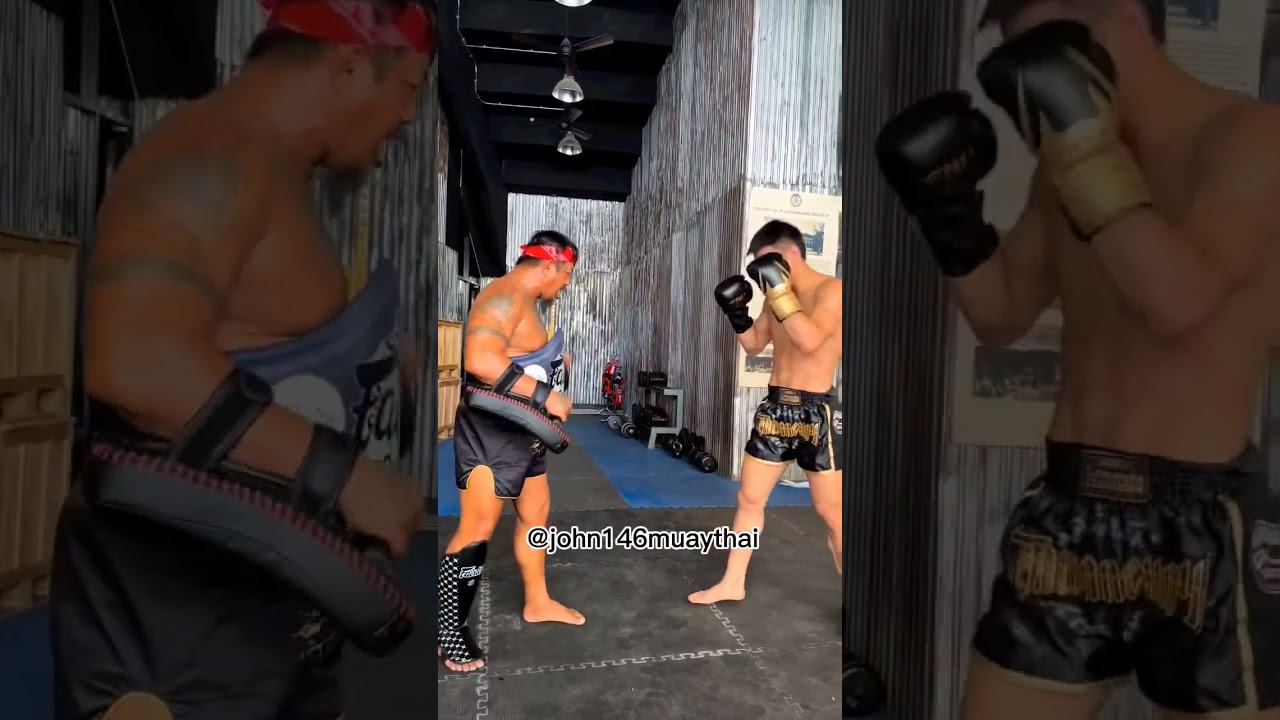 Tawanchai Muay Thai Padwork with Trainer Gae