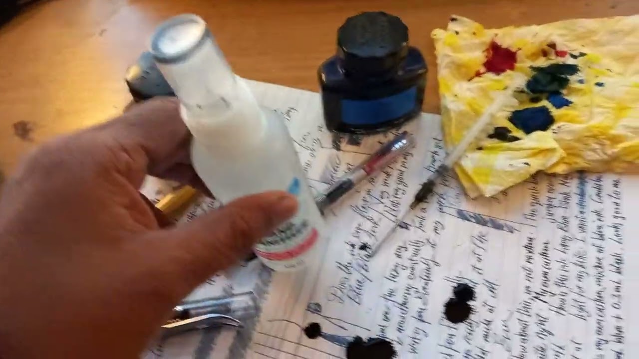 Custom blue black ink with Parker Quink mixture