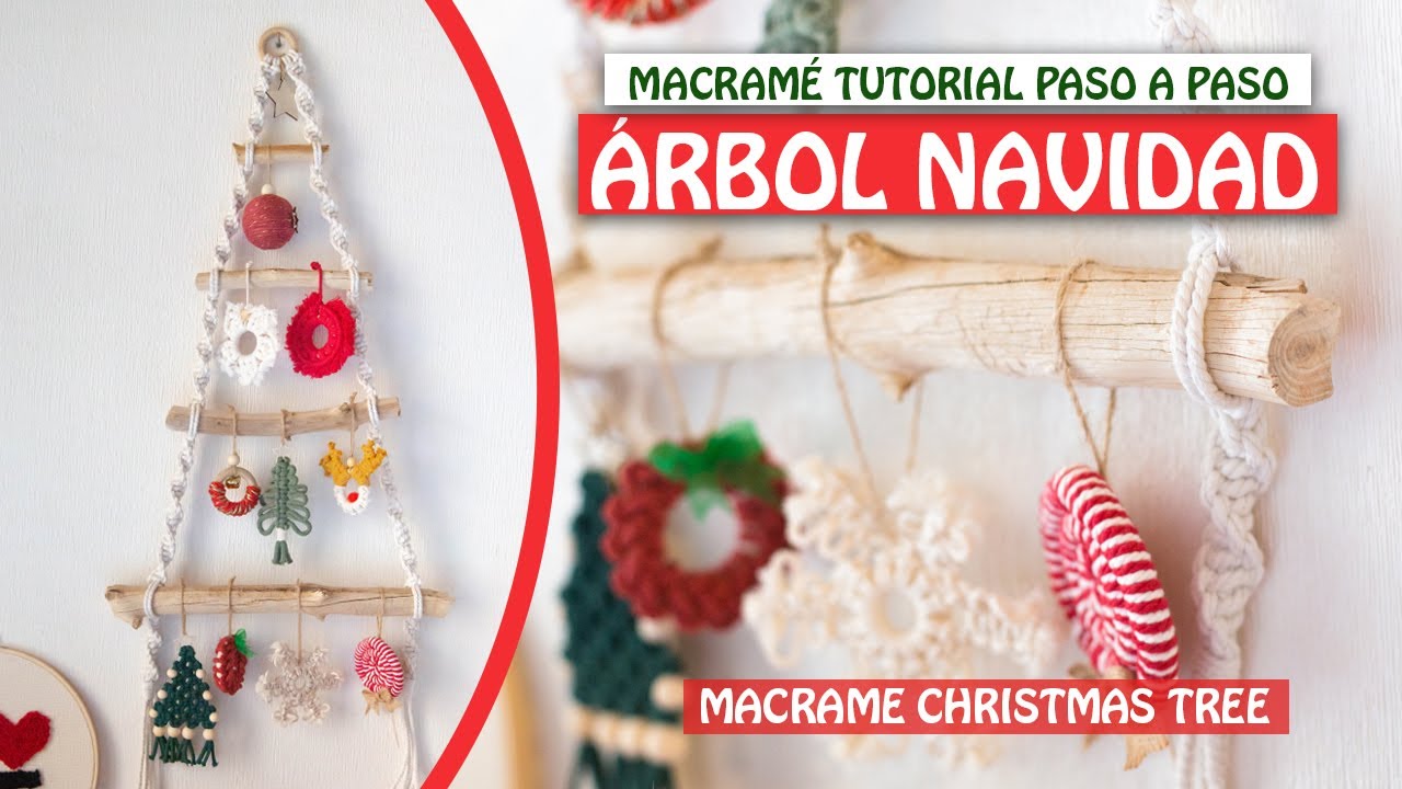 DIY | TUTORIAL PASO A PASO ÁRBOL DE NAVIDAD FÁCIL MACRAMÉ / EASY MACRAME CHRISTMAS TREE TUTORIAL