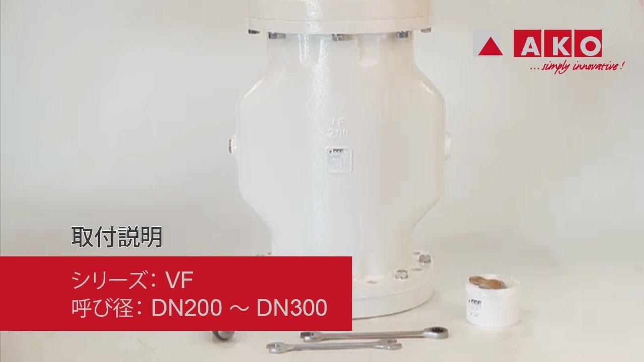 ホーススリーブの交換：AKO ピンチバルブ (空圧式) VFシリーズ DN200, DN250, DN300