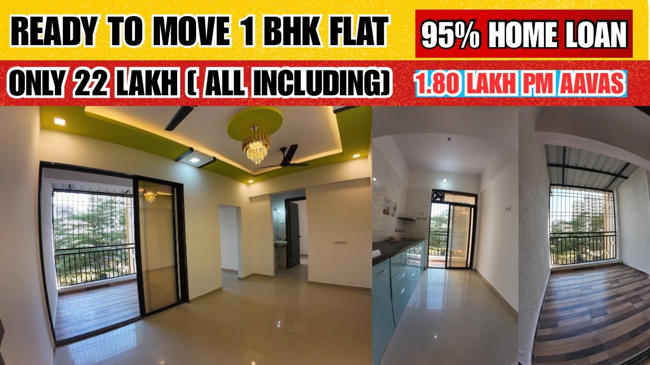 READY TO MOVE 1 BHK FLAT ! 95% HOME LOAN AVAILABLE! ONLY 22 LAKH [All Including ] 1.80 LAKH PMY🏡✅