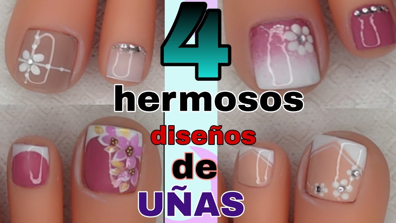 4 IDEAS para DECORAR TUS UÑAS /ELEGANTES / sencillas y muy fáciles de hacer 😍