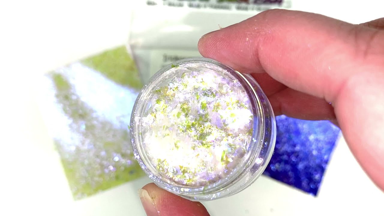 Dark Blue-Purple Iridescent Chroma Flakes  - shifting multi-colored flakes for resin, nails, crafts