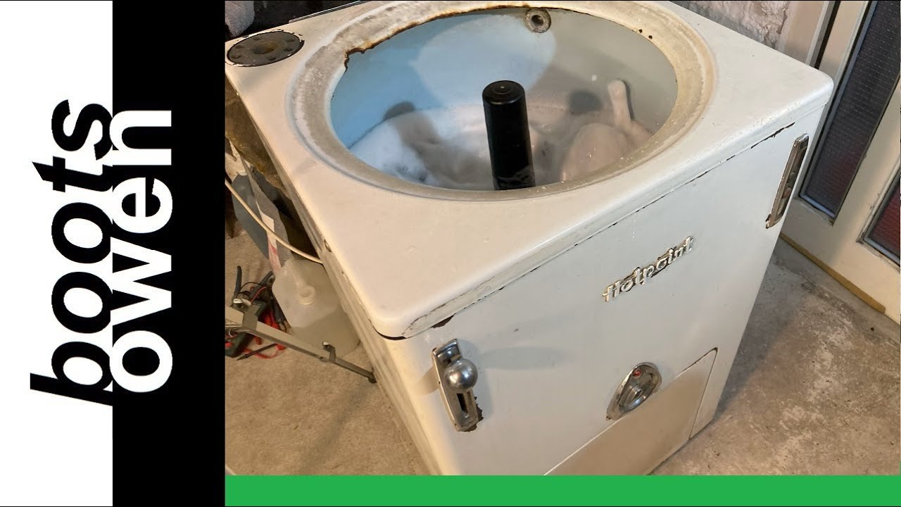 Hotpoint Empress washing machine | tour and test wash | a very vintage tub washer!