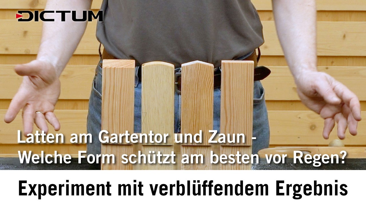 Zaunlatten im Härtetest: Welche Form schützt am besten bei Regen? - DIY #dictum #holzschutz