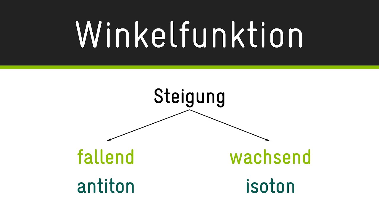 Steigungsverhalten &mdash; Winkelfunktion | Monotonie