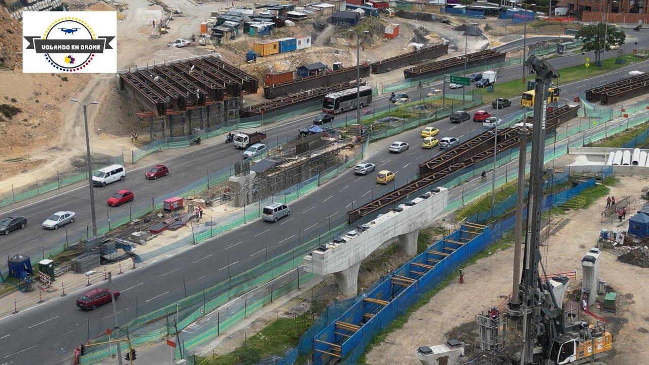 VOLANDO EN DRONE 4K - NUEVO PUENTE CALLE 127 CON AVENIDA BOYACA