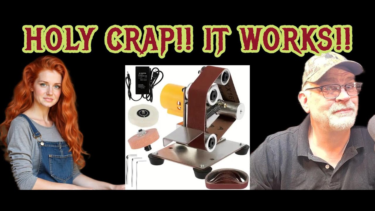 Temu's Mini Belt Sander CAN SHARPEN KNIVES!  Here's how!