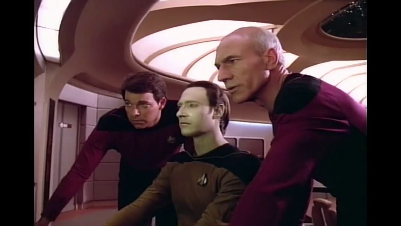 Star Trek Data Finding Cause of Problem The Naked Now