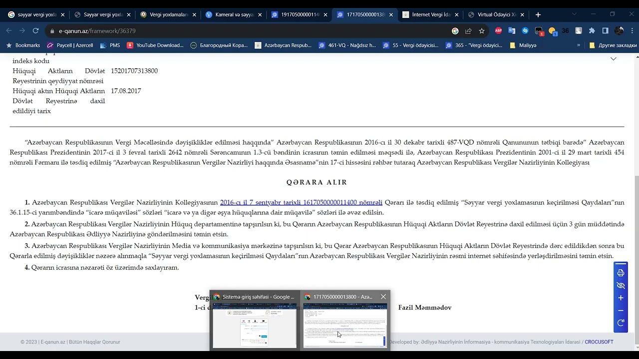 31. Dərs 14.2. Onlayn Kargüzarlığa gələn məktub tipləri.