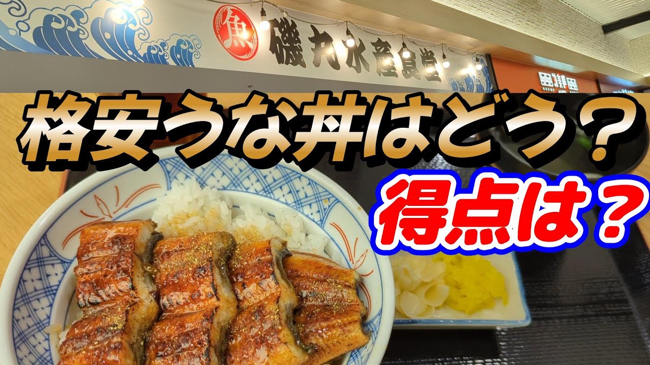 🐟【磯丸水産食堂】の格安うな丼はどう❓得点は？Hachigori🐝🦍TV