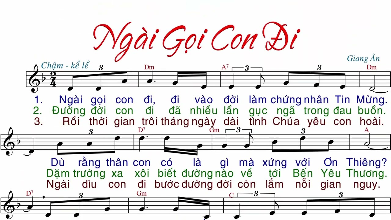 Ngài Gọi Con Đi (tập hát) - Giang Ân -  AnnaSaoMai