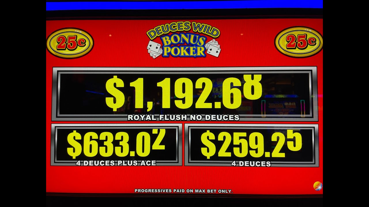 Video Poker: Deuces Wild Bonus Poker Progressive Session!