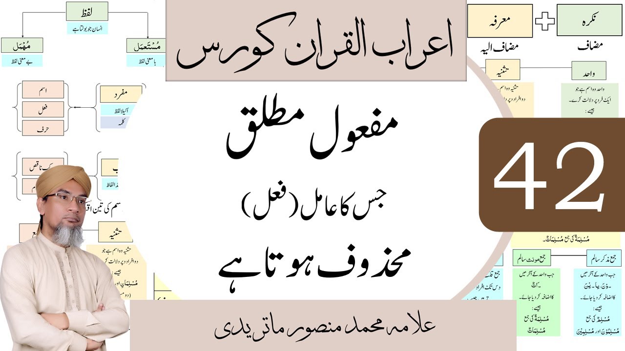وہ مفعول مطلق جن کا فعل محذوف ہوتا ہے |  سبق 42