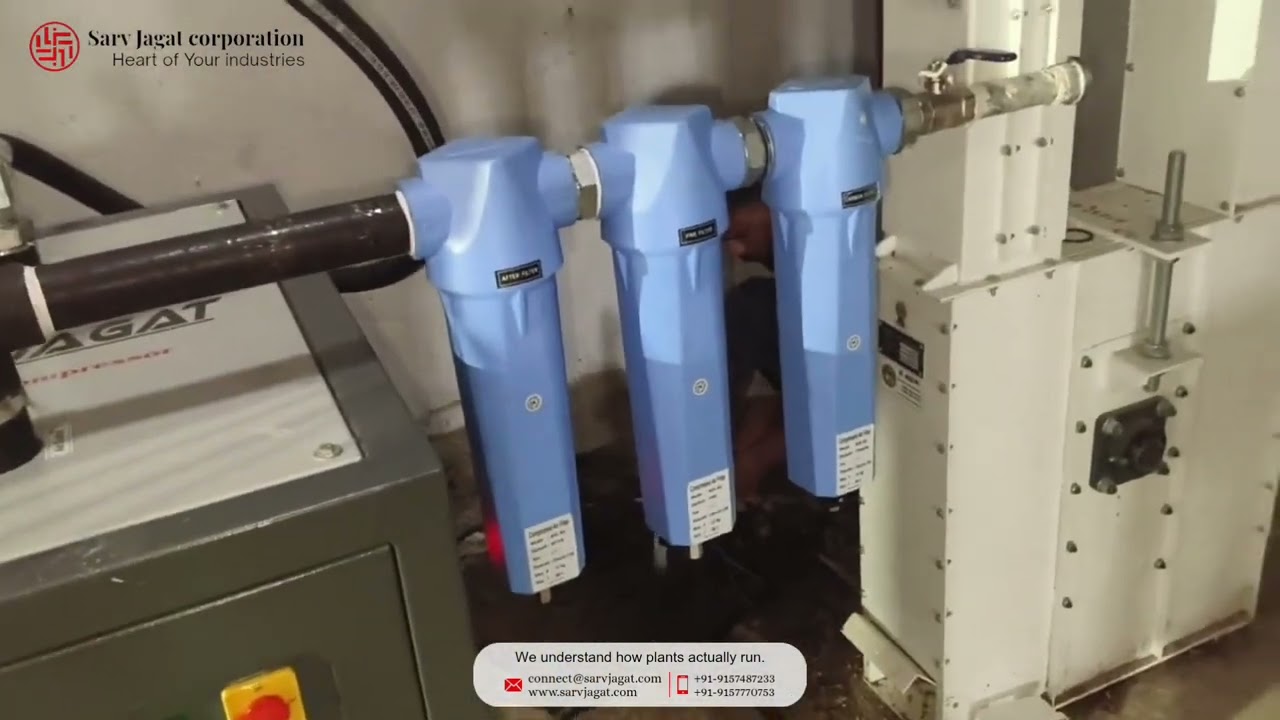 30 HP Screw Compressor with Hanbell Airend & Innovance VFD | Complete Air System Installation