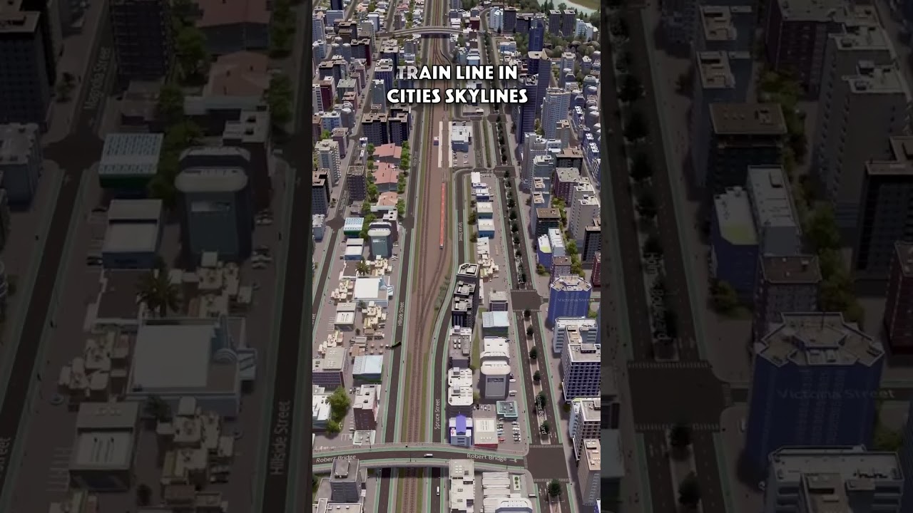 Train Line In Cities Skylines 🚆 #Shorts