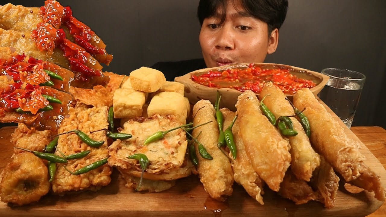 GORENGAN NERAKAAA!!!| ASMR MUKBANG GORENGAN SAUS SAMBAL GEPREKK PEDAS!!!| ASMR INDONESIA