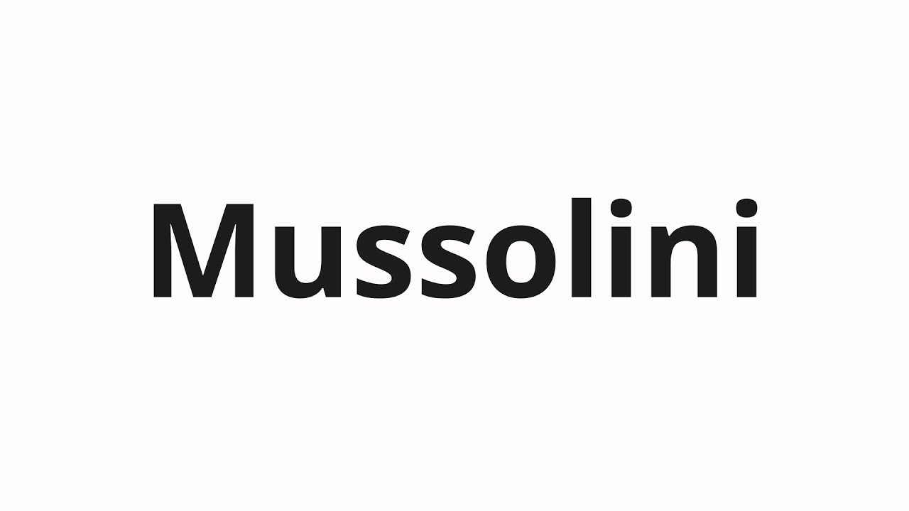 How to pronounce Mussolini | Муссолини (Mussolini in Russian)