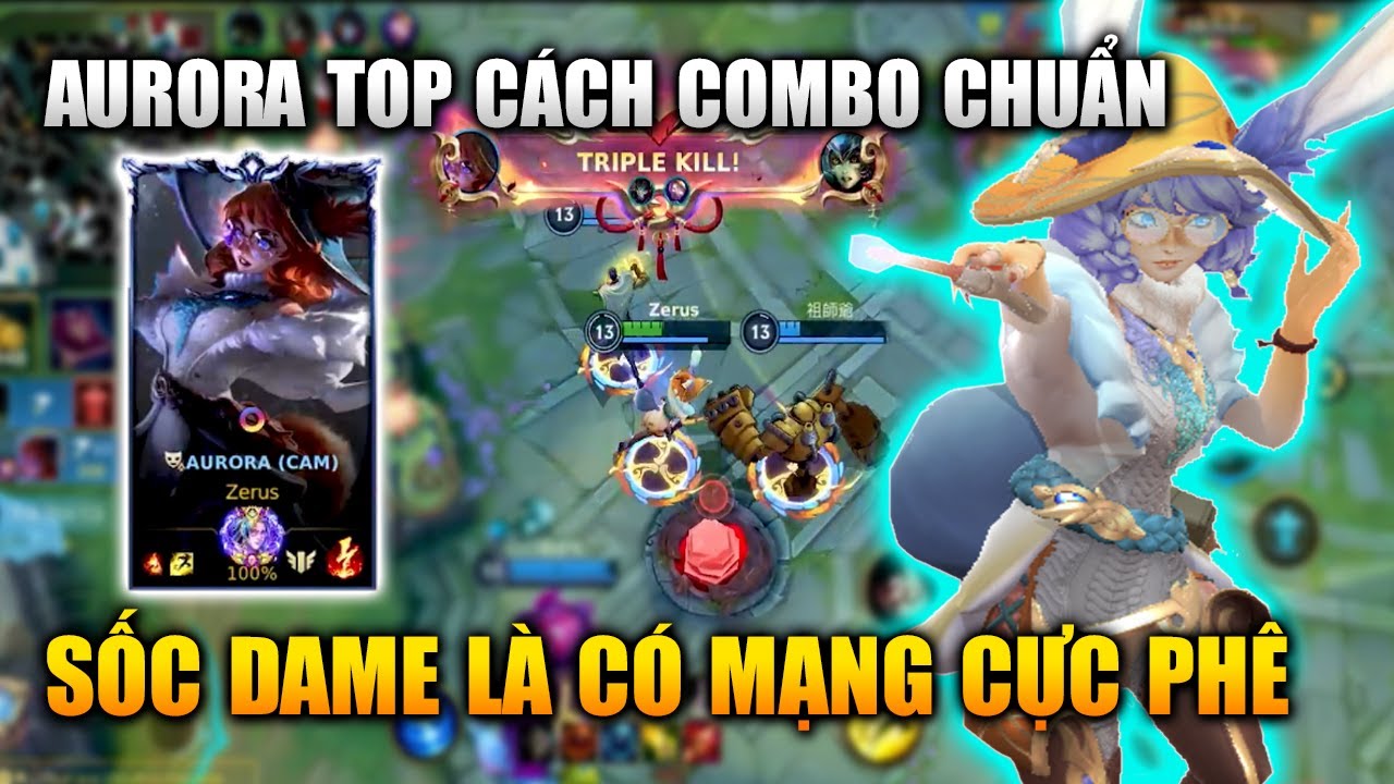 Wild Rift | Aurora Cách Combo Chuẩn Cứ Sốc Dame Là Có Mạng Tốc Chiến