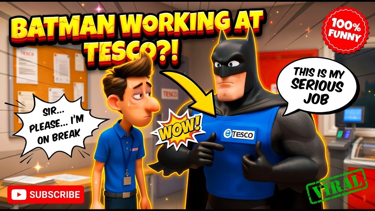 Batman Works the Night Shift at Tesco