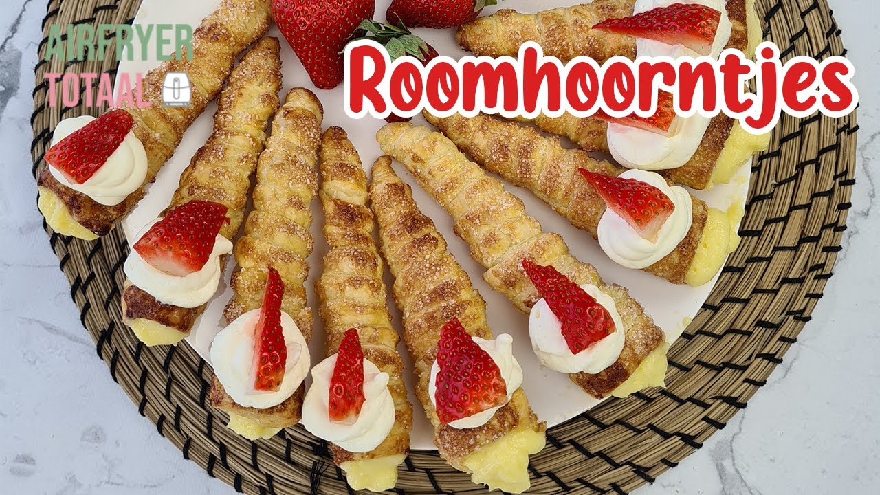 Bladerdeeg roomhoorntjes uit de Airfryer