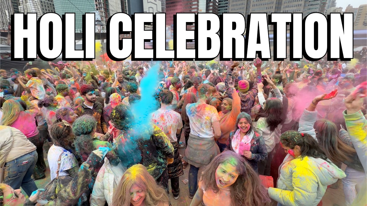 NEW YORK CITY Walking Tour [4K] - HOLI CELEBRATION At The Seaport / Manhattan